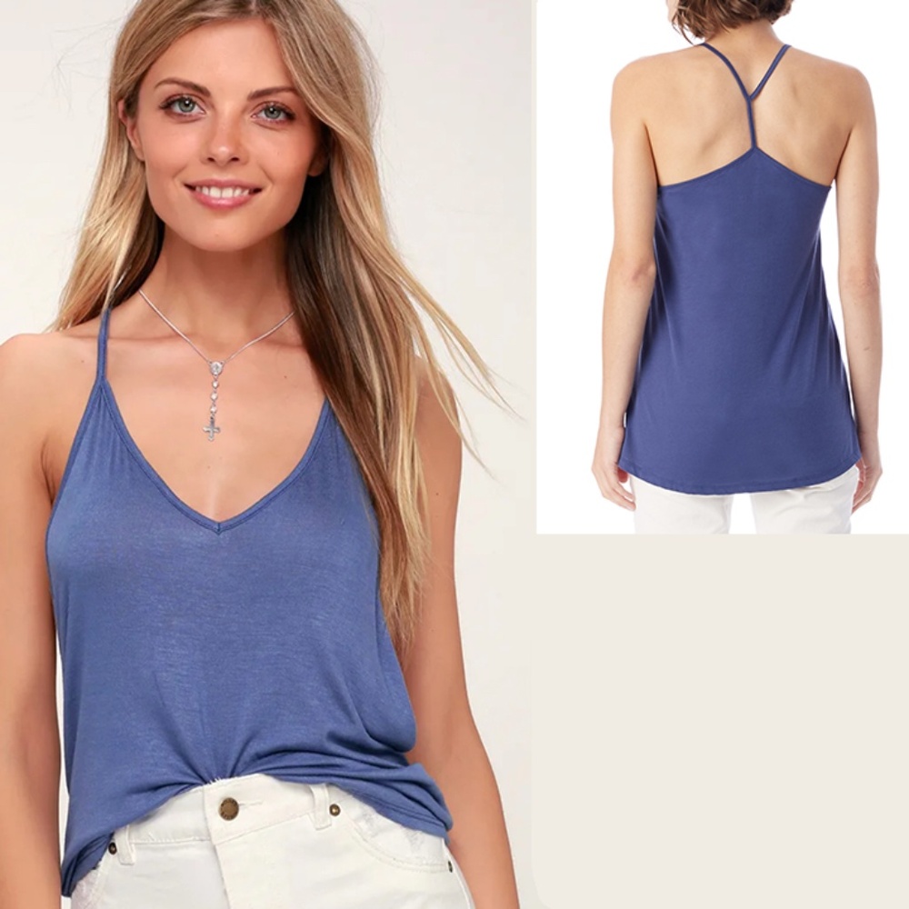 Simple Strappy T-back Swing Tank Top